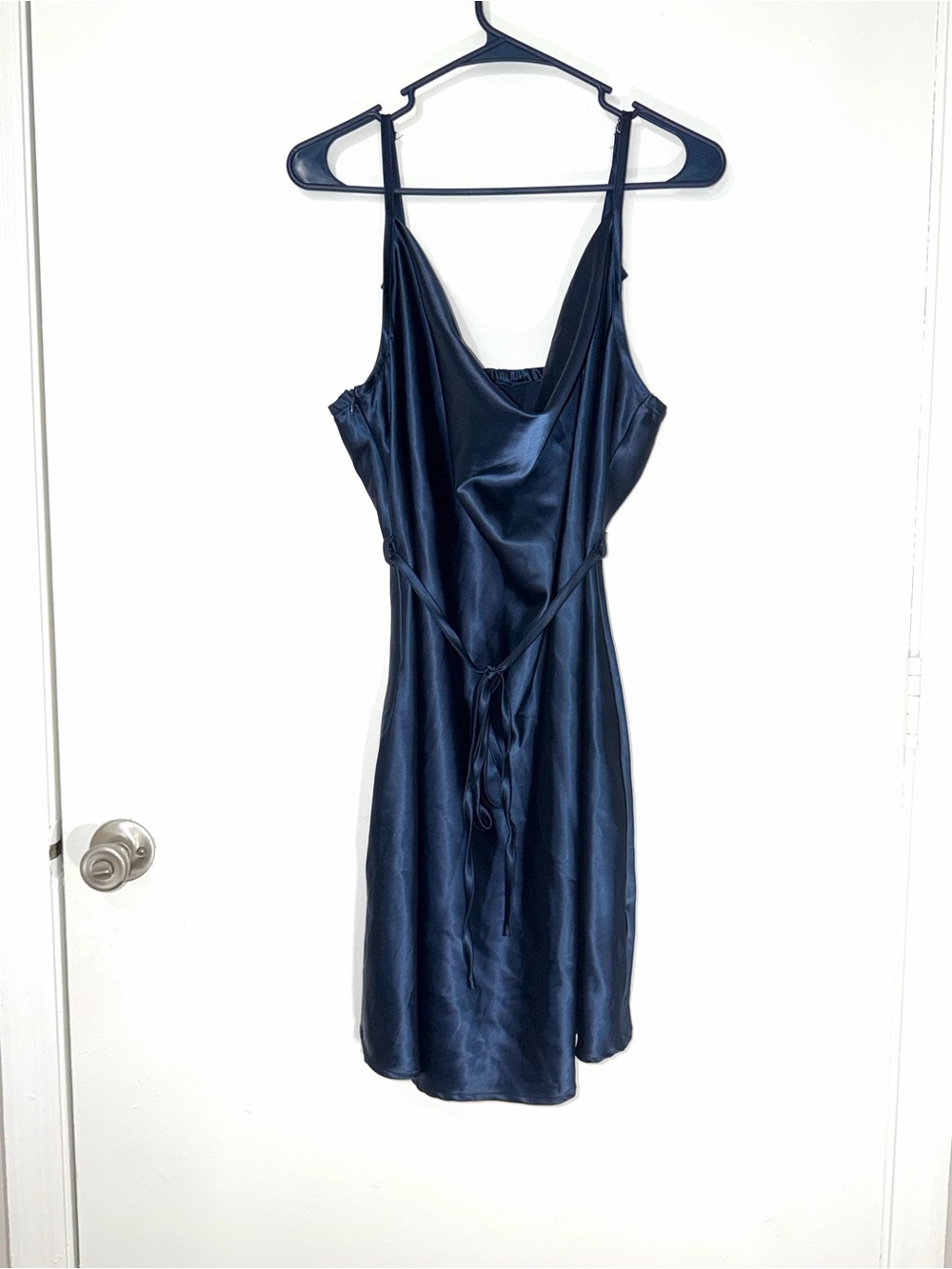 CIDER Women's Blue Old Money 90’s Luxury Slip Dress Night out Plus 2XL